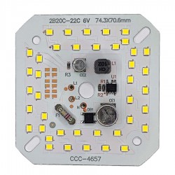 چیپ DOB LED برق مستقیم 40 وات خازن دار مربع